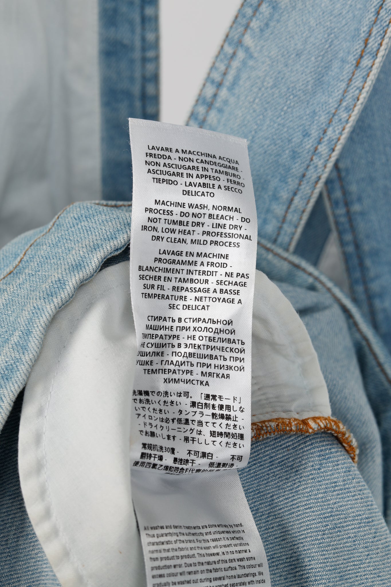 Stella McCartney Anne "Sun Faded Blue" Stretch-Denim Mini Dress