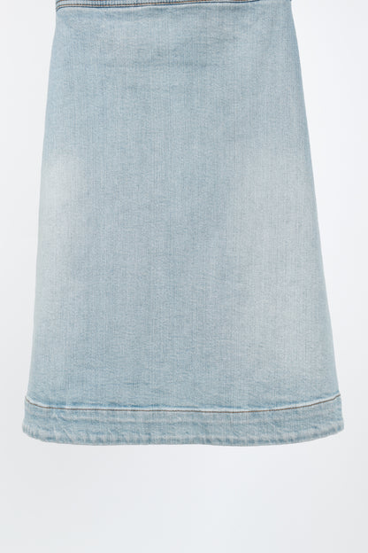 Stella McCartney Anne "Sun Faded Blue" Stretch-Denim Mini Dress
