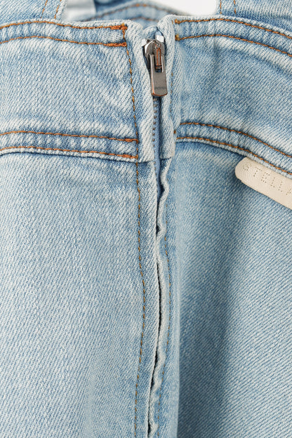 Stella McCartney Anne "Sun Faded Blue" Stretch-Denim Mini Dress