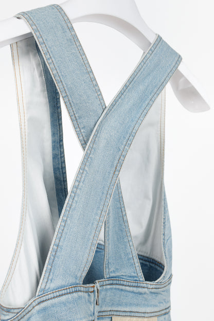 Stella McCartney Anne "Sun Faded Blue" Stretch-Denim Mini Dress