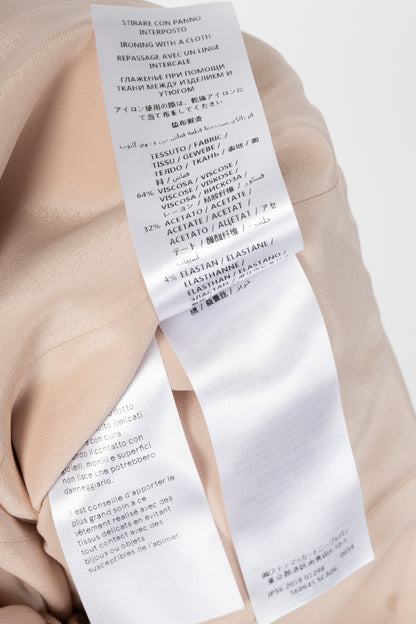 Stella McCartney Linda Pink Bishop-Sleeve Cady V-Neck Mini Dress