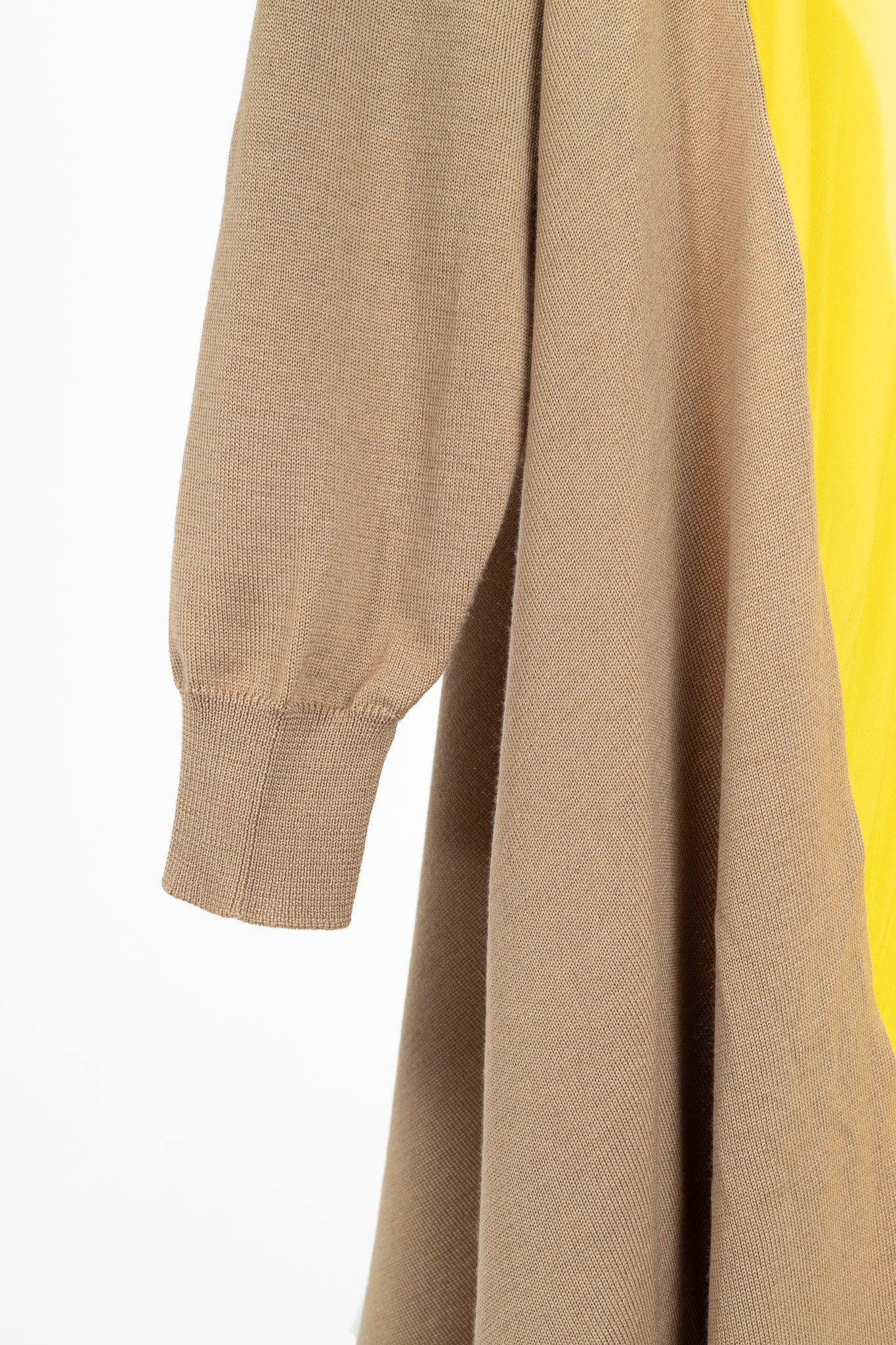 Stella McCartney R18 Havana Wool Asymmetric Stripe Soft Knit Cardigan
