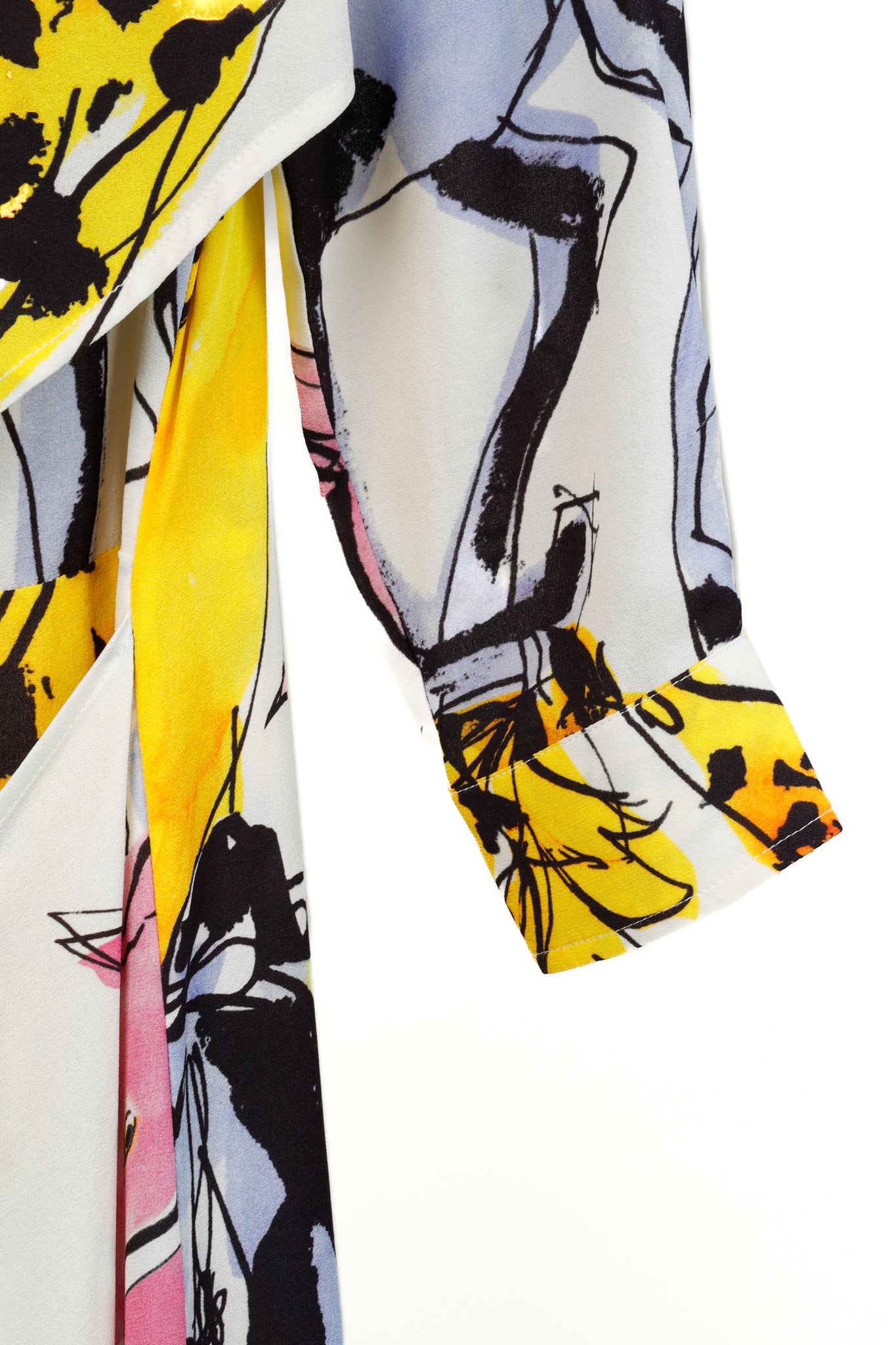 Stella McCartney Resort 2020 Kaela White Horse-Print High-Neck Midi Dress