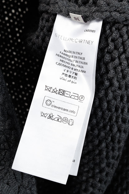 Stella McCartney Grey Oversized Crochet Trim Knit Sweater