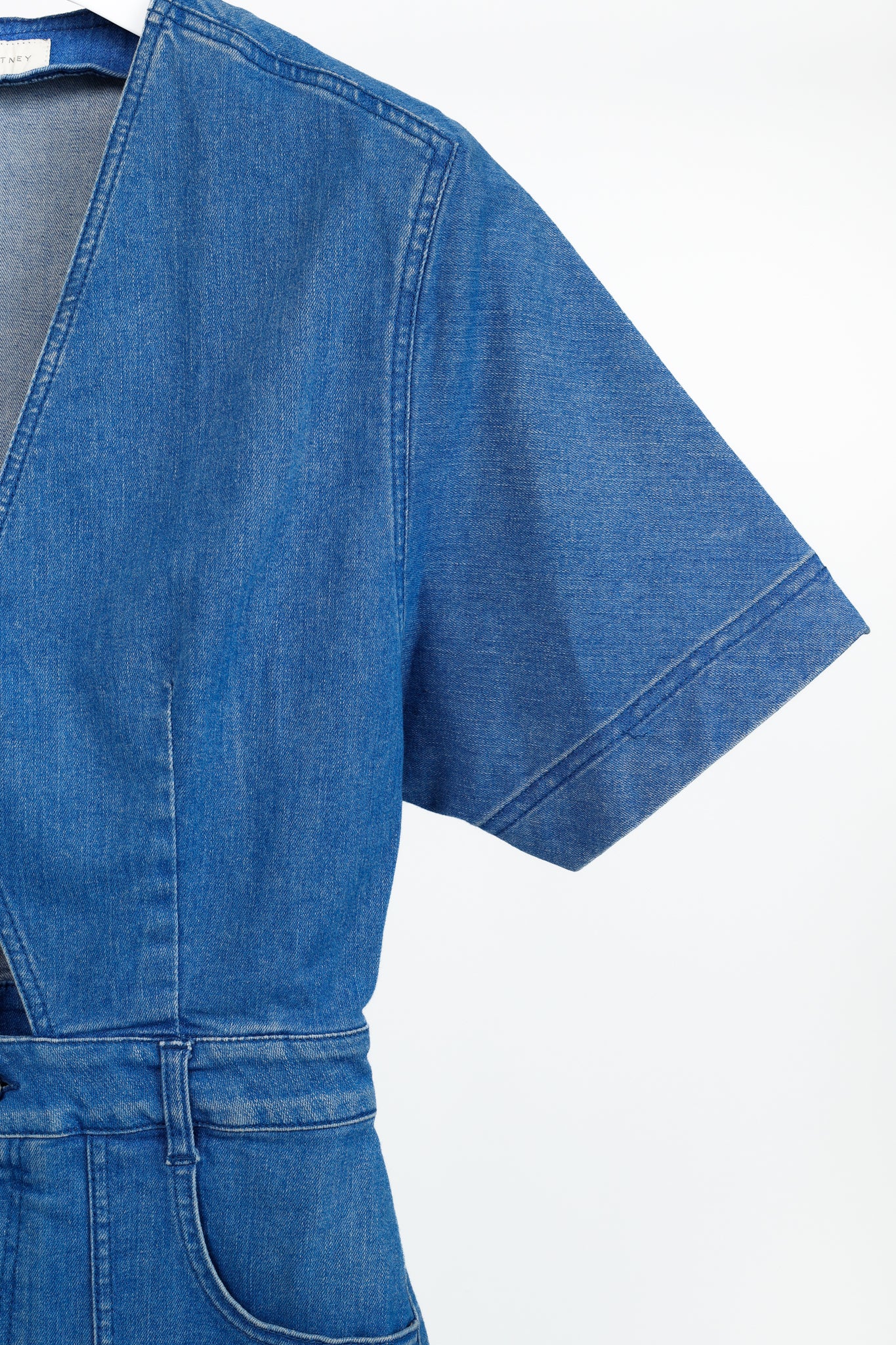 Stella McCartney Resort 2015 Blue Denim Cut-Out Playsuit