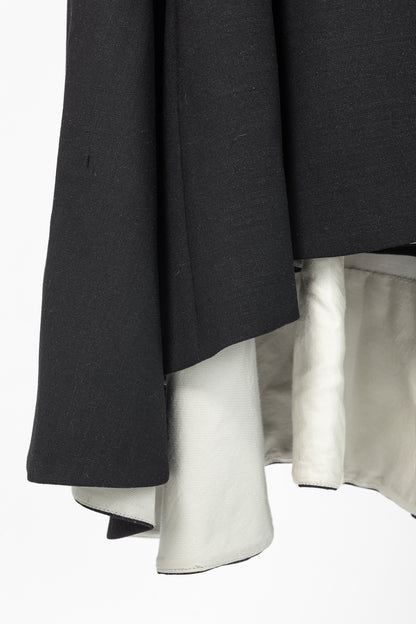 Stella McCartney Isabel Black Double Face Stretch Wool Fit & Flare Dress