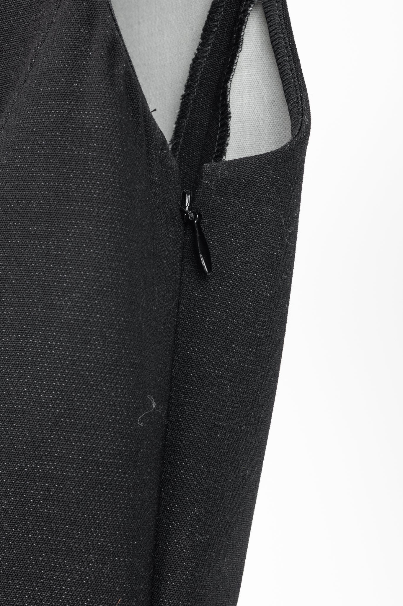 Stella McCartney Isabel Black Double Face Stretch Wool Fit & Flare Dress