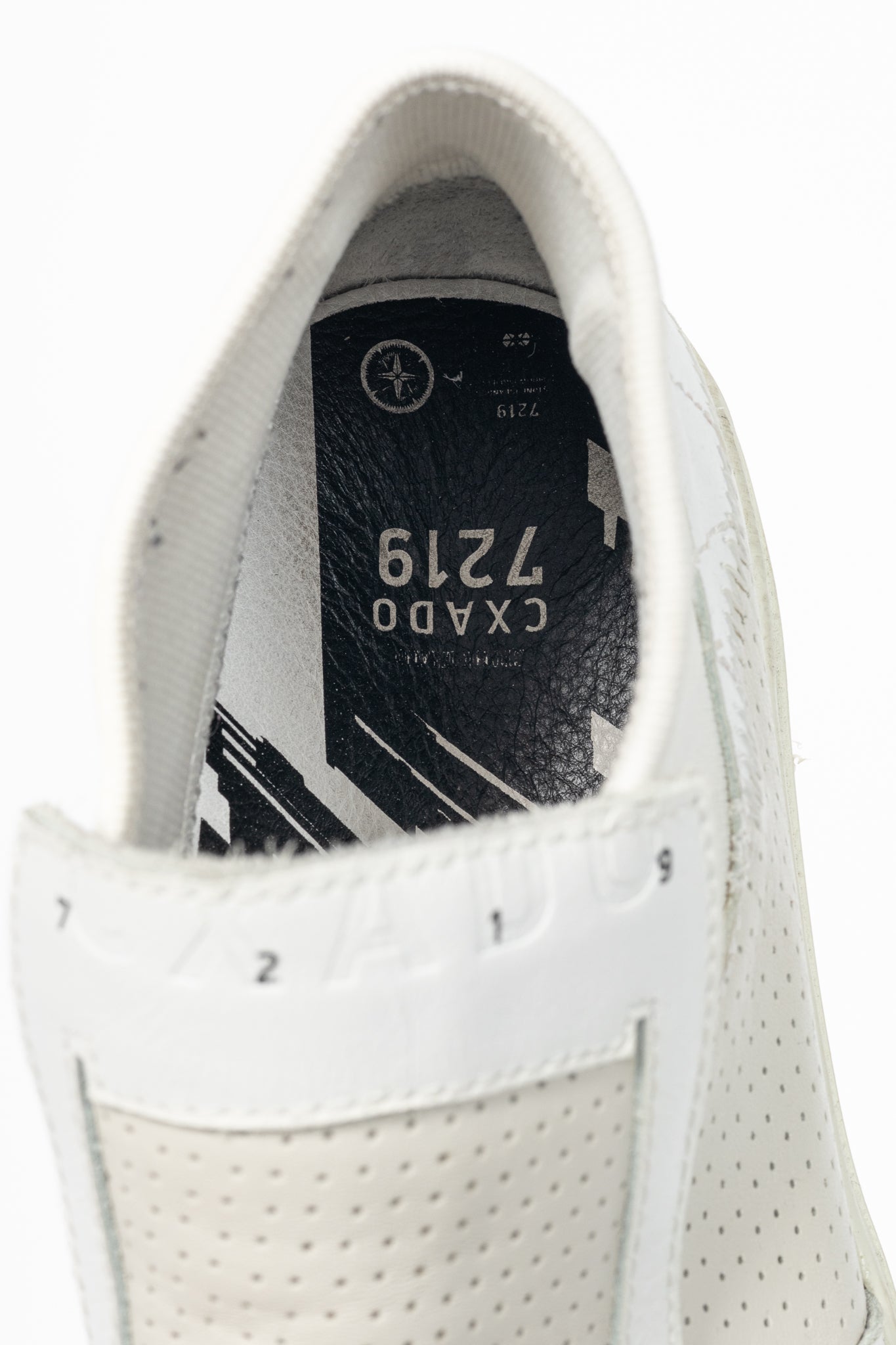 Stone Island Shadow Project White Perforated Slip-On Sneakers