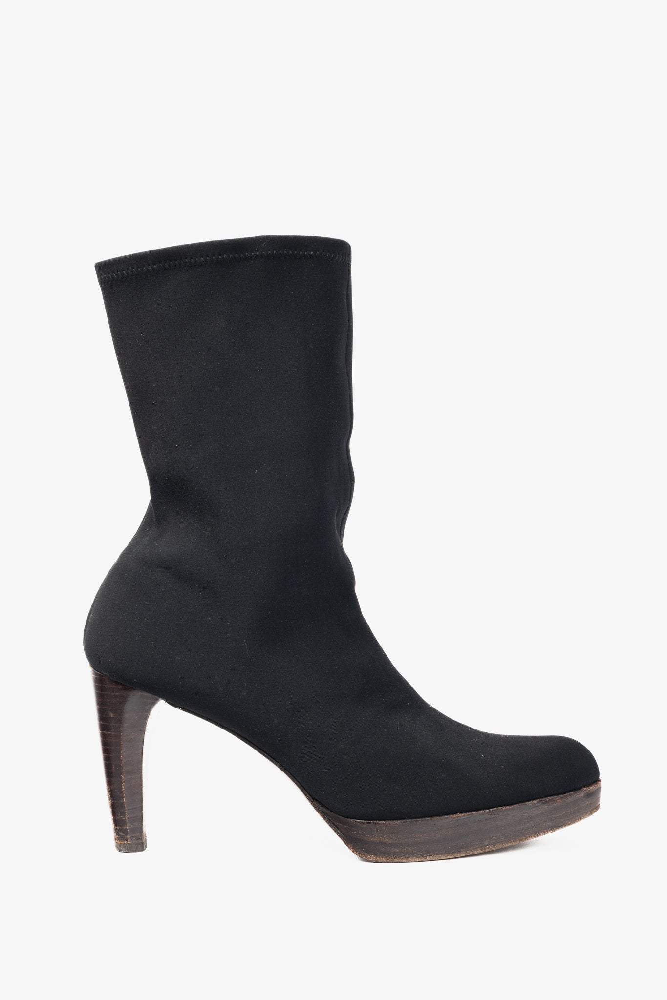 Stuart Weitzman Em Black Sock Platform Boots