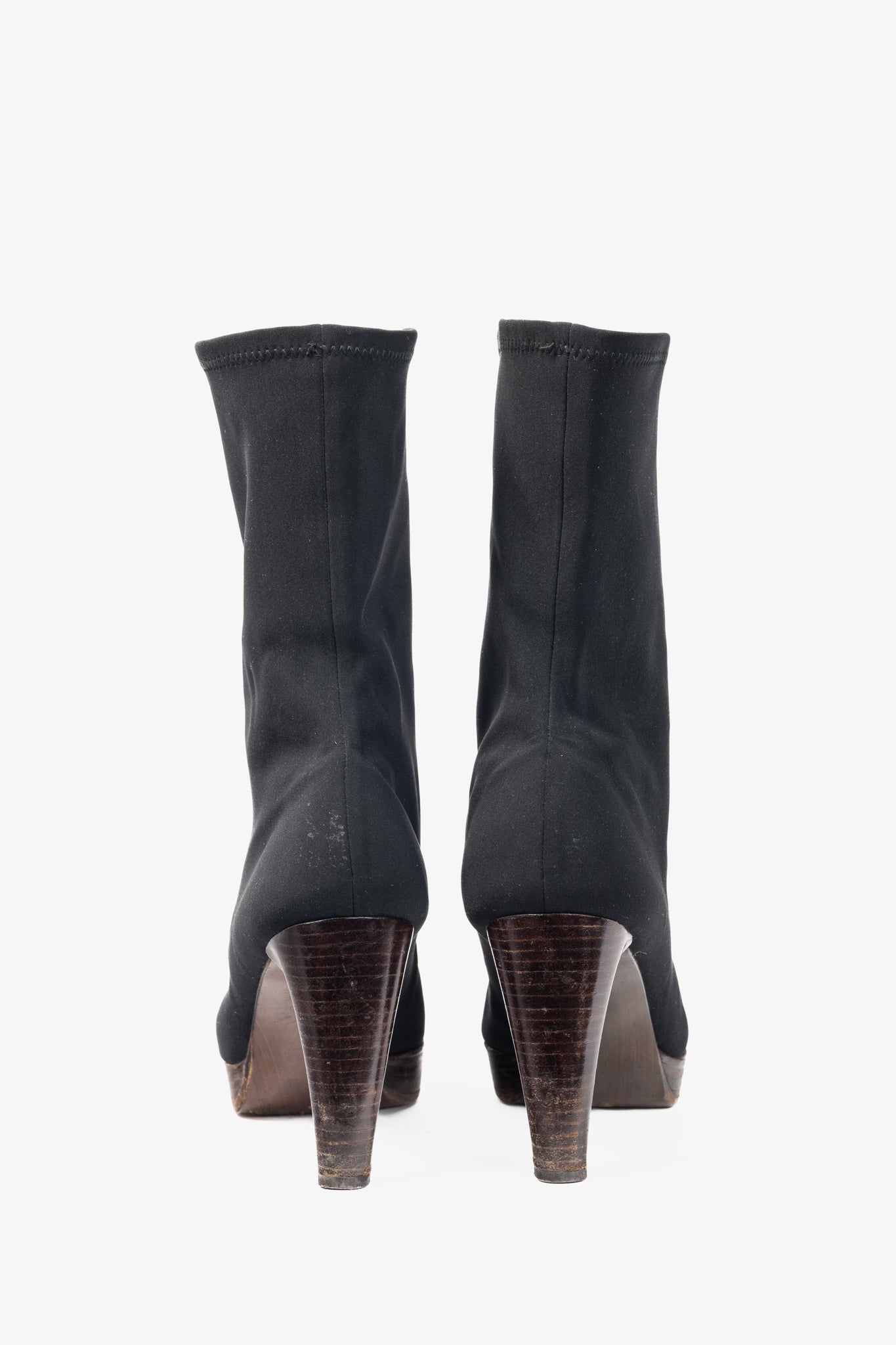 Stuart Weitzman Em Black Sock Platform Boots
