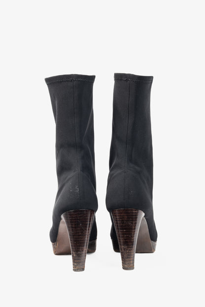 Stuart Weitzman Em Black Sock Platform Boots