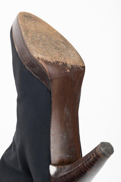 Stuart Weitzman Em Black Sock Platform Boots