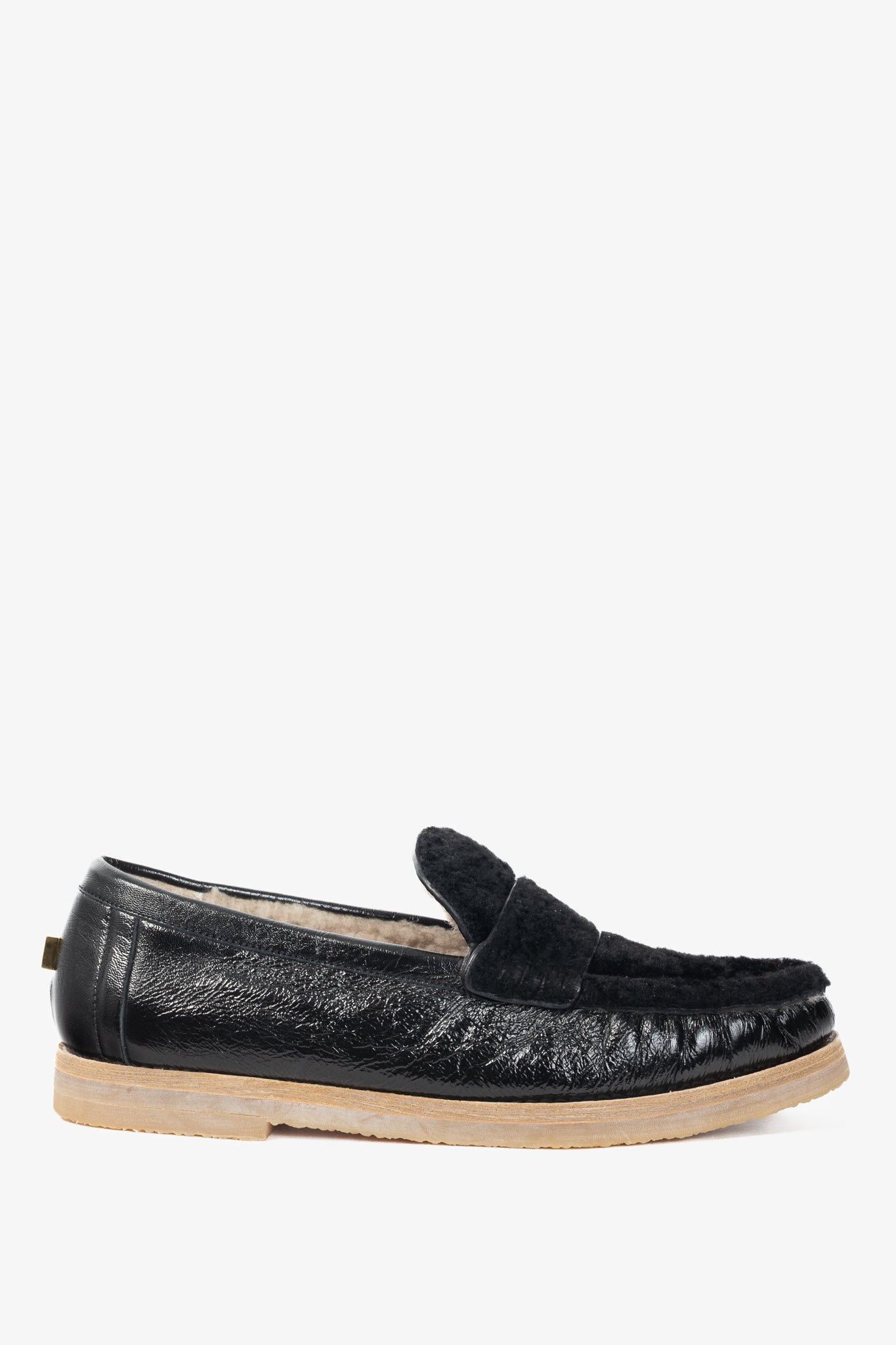 Stuart Weitzman Bromley Black Sheepskin Loafers