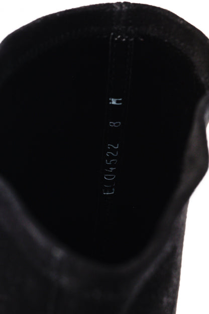 Stuart Weitzman Giving Black Suede Pointed-Toe Knee-High Boots