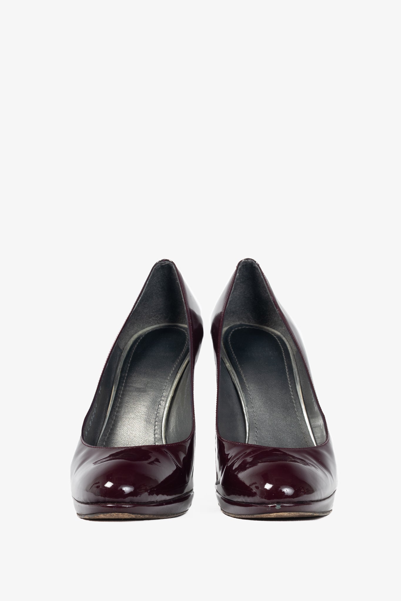 Stuart Weitzman Platswoon Plum Patent-Leather Platform Pumps