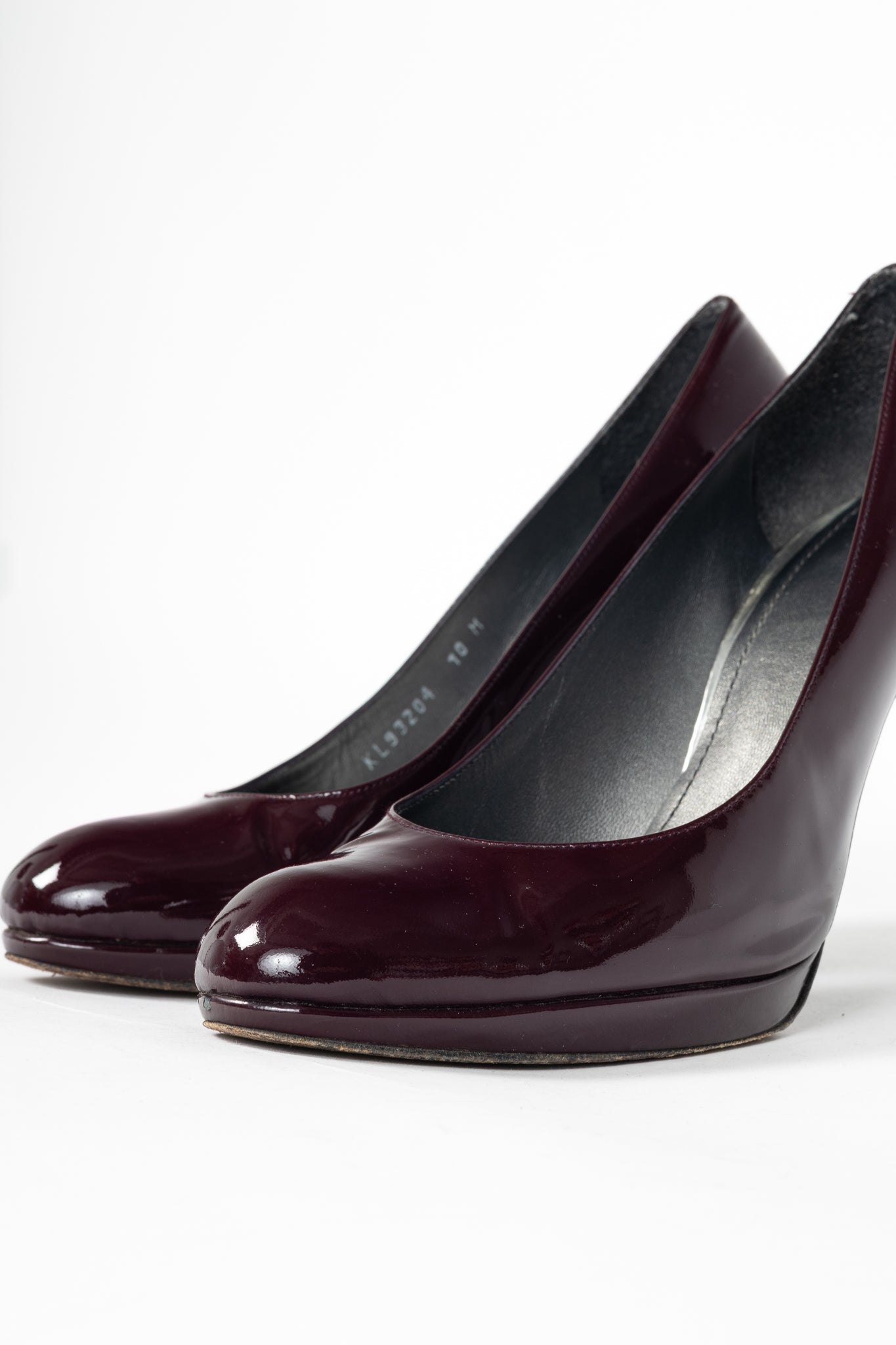 Stuart Weitzman Platswoon Plum Patent-Leather Platform Pumps