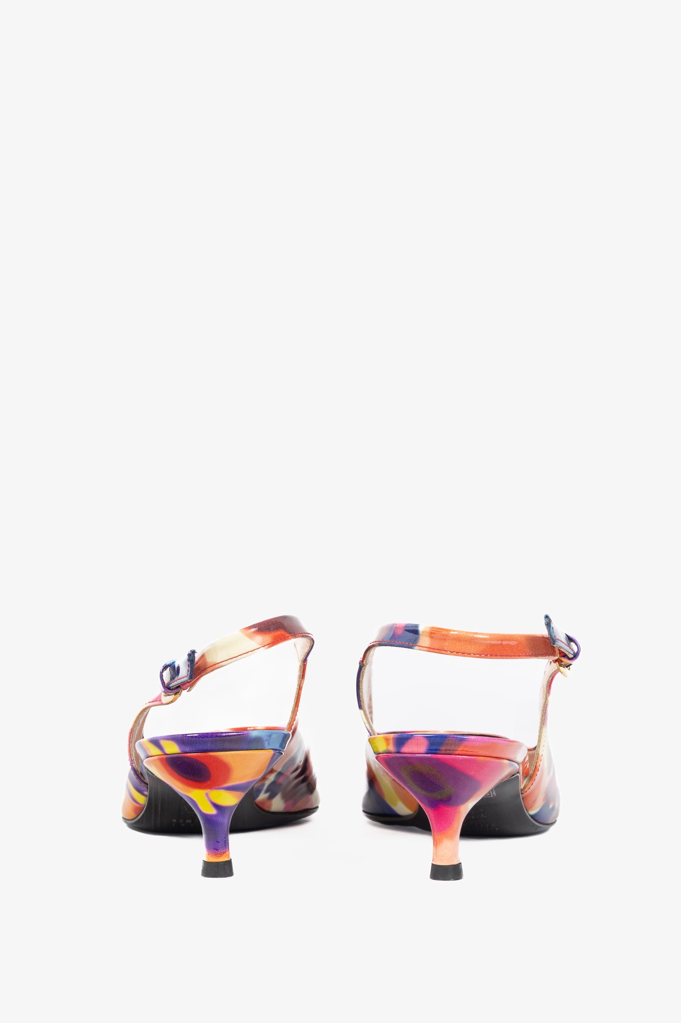 Stuart Weitzman Pocosling Mod Patent Print Pointed-Toe Pumps
