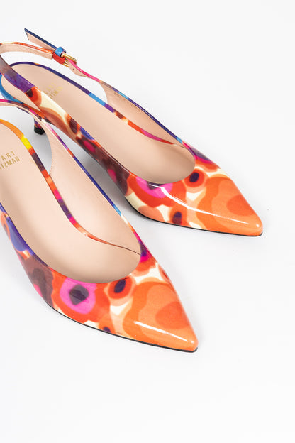 Stuart Weitzman Pocosling Mod Patent Print Pointed-Toe Pumps