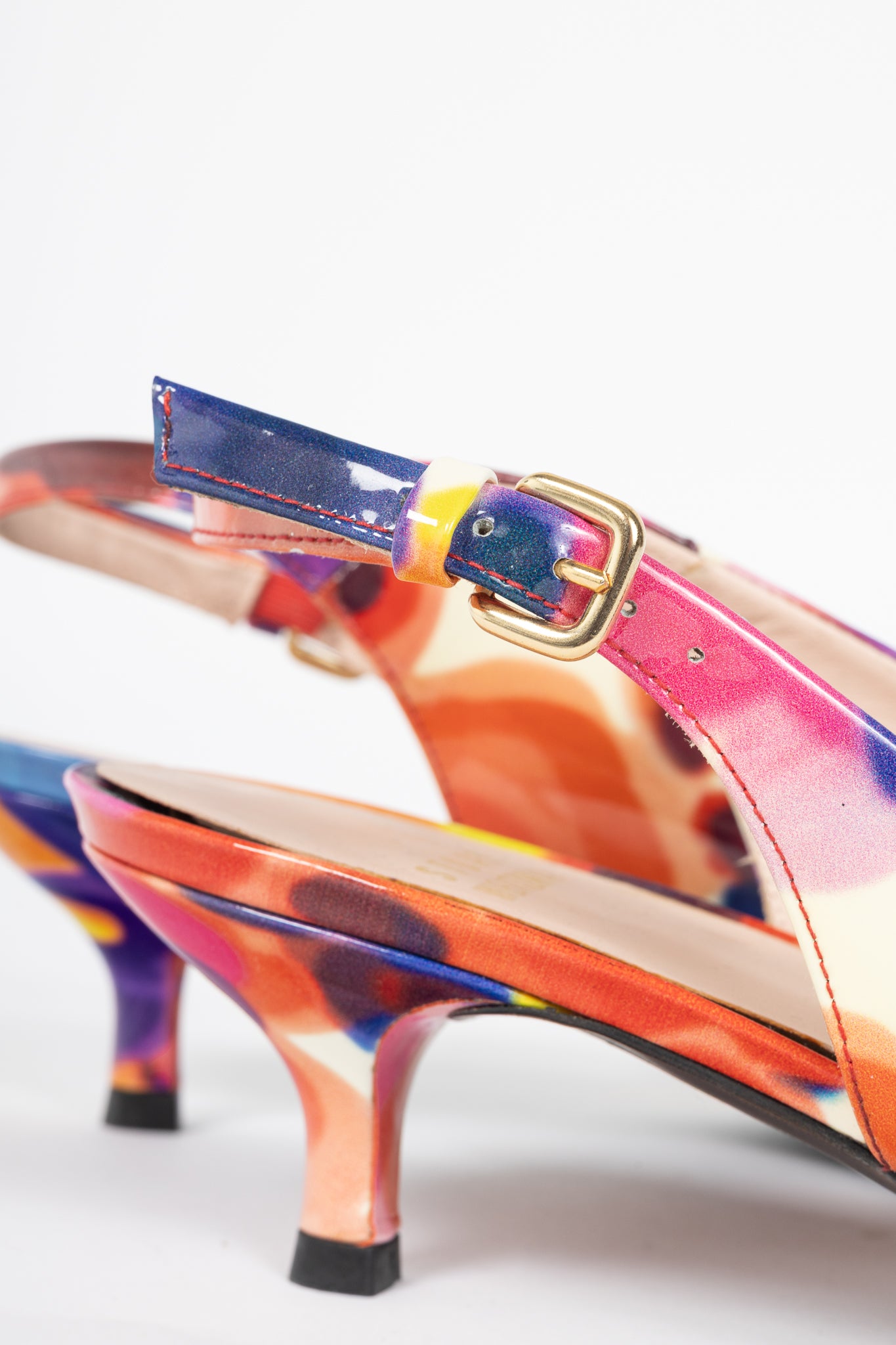Stuart Weitzman Pocosling Mod Patent Print Pointed-Toe Pumps