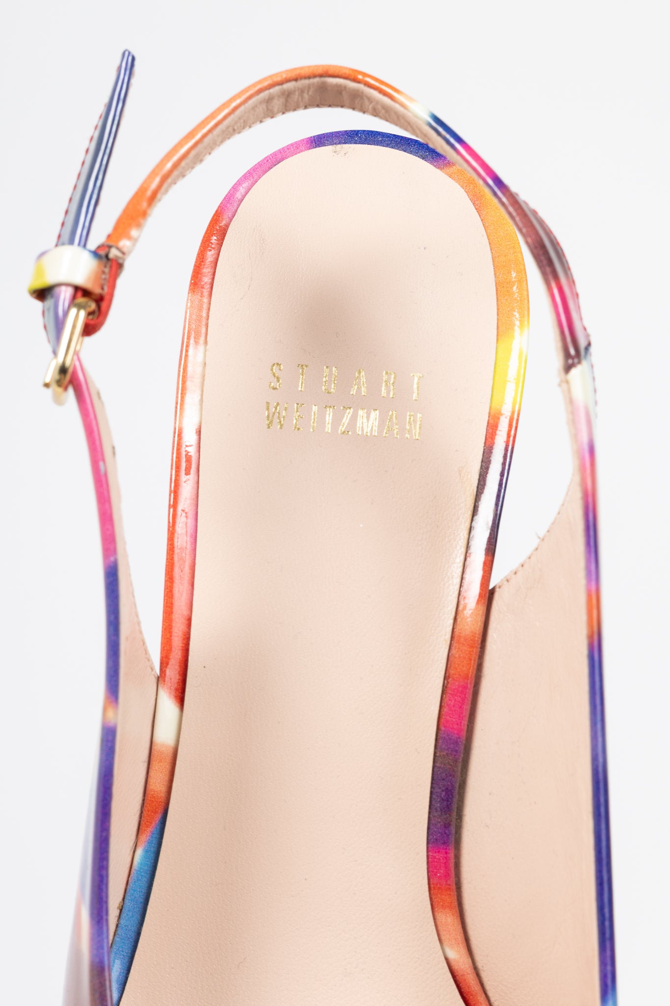 Stuart Weitzman Pocosling Mod Patent Print Pointed-Toe Pumps