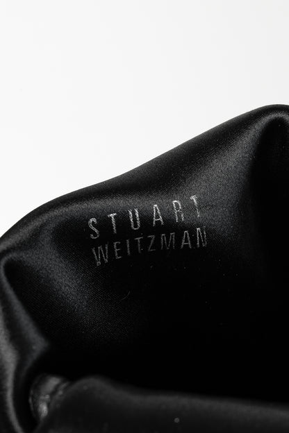 Stuart Weitzman Highland Black Suede Over-The-Knee Tie-Back Boots