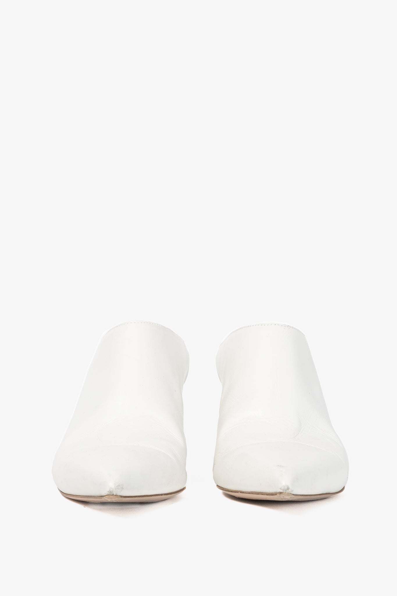 Stuart Weitzman Mira Nero Leather Pointed-Toe Mules
