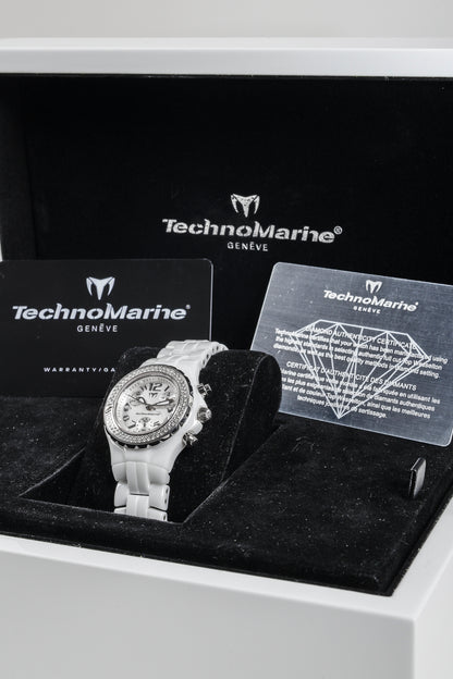 Technomarine White Geneve Technodiamond Porcelain Watch