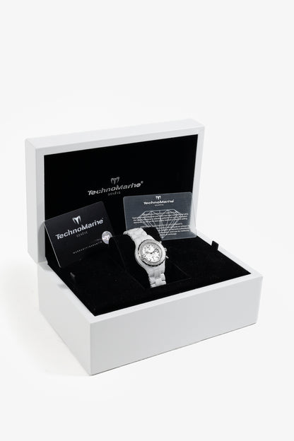 Technomarine White Geneve Technodiamond Porcelain Watch