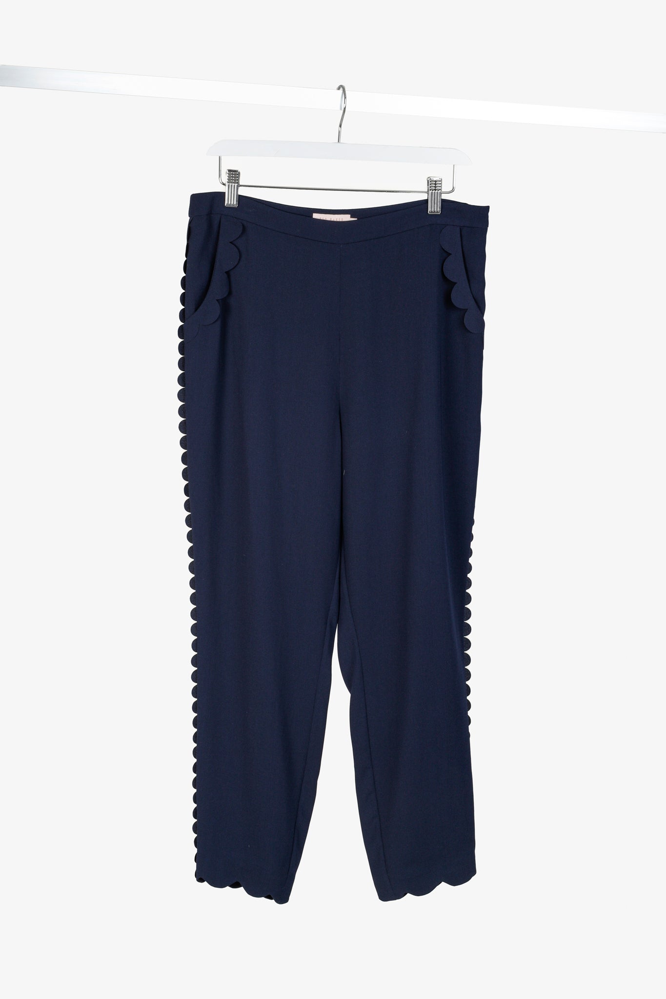 Ted Baker Dyanni Navy Scallop Hem Jogger Pants