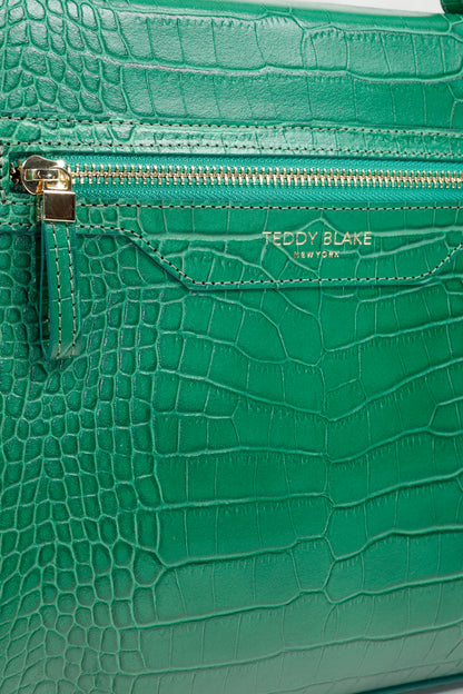 Teddy Blake Green Ava Croco Gold Handbag