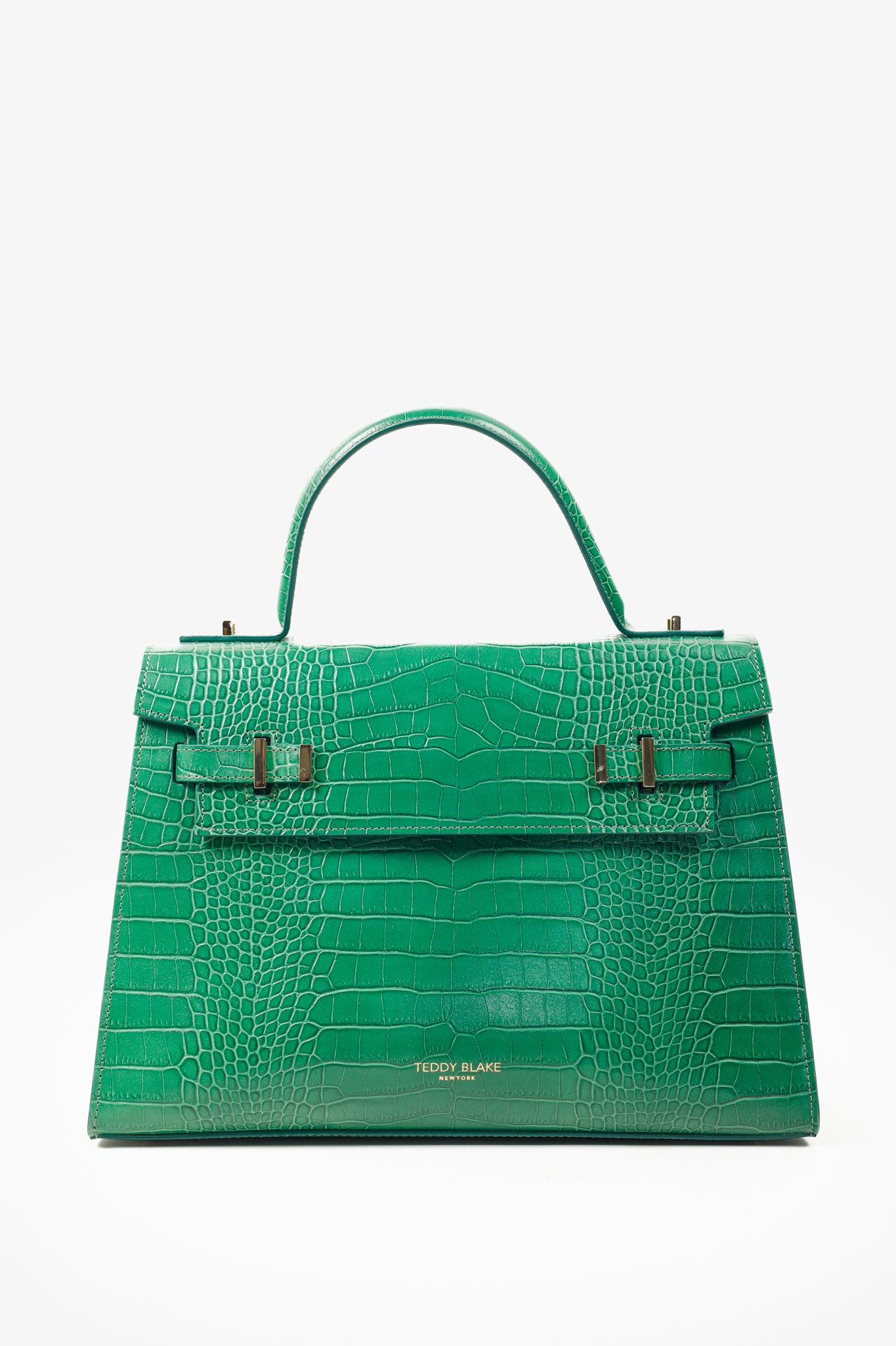 Teddy Blake Green Ava Croco Gold Handbag