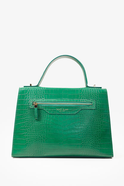 Teddy Blake Green Ava Croco Gold Handbag