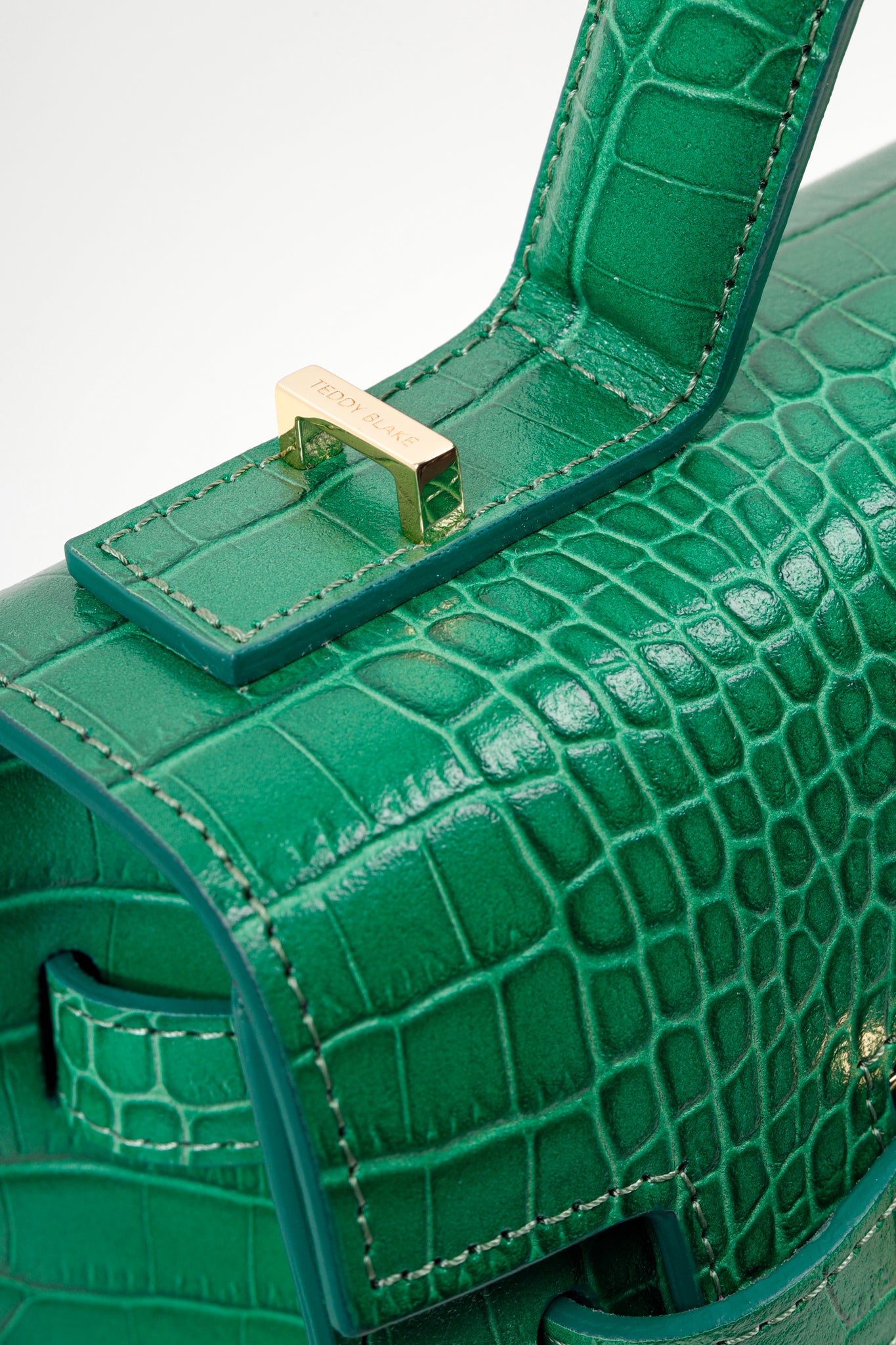 Teddy Blake Green Ava Croco Gold Handbag