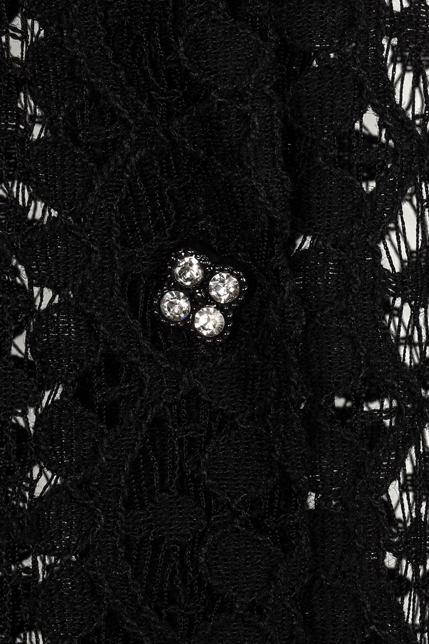 The Kooples Black Lace Crystal-Button-Up Shirt