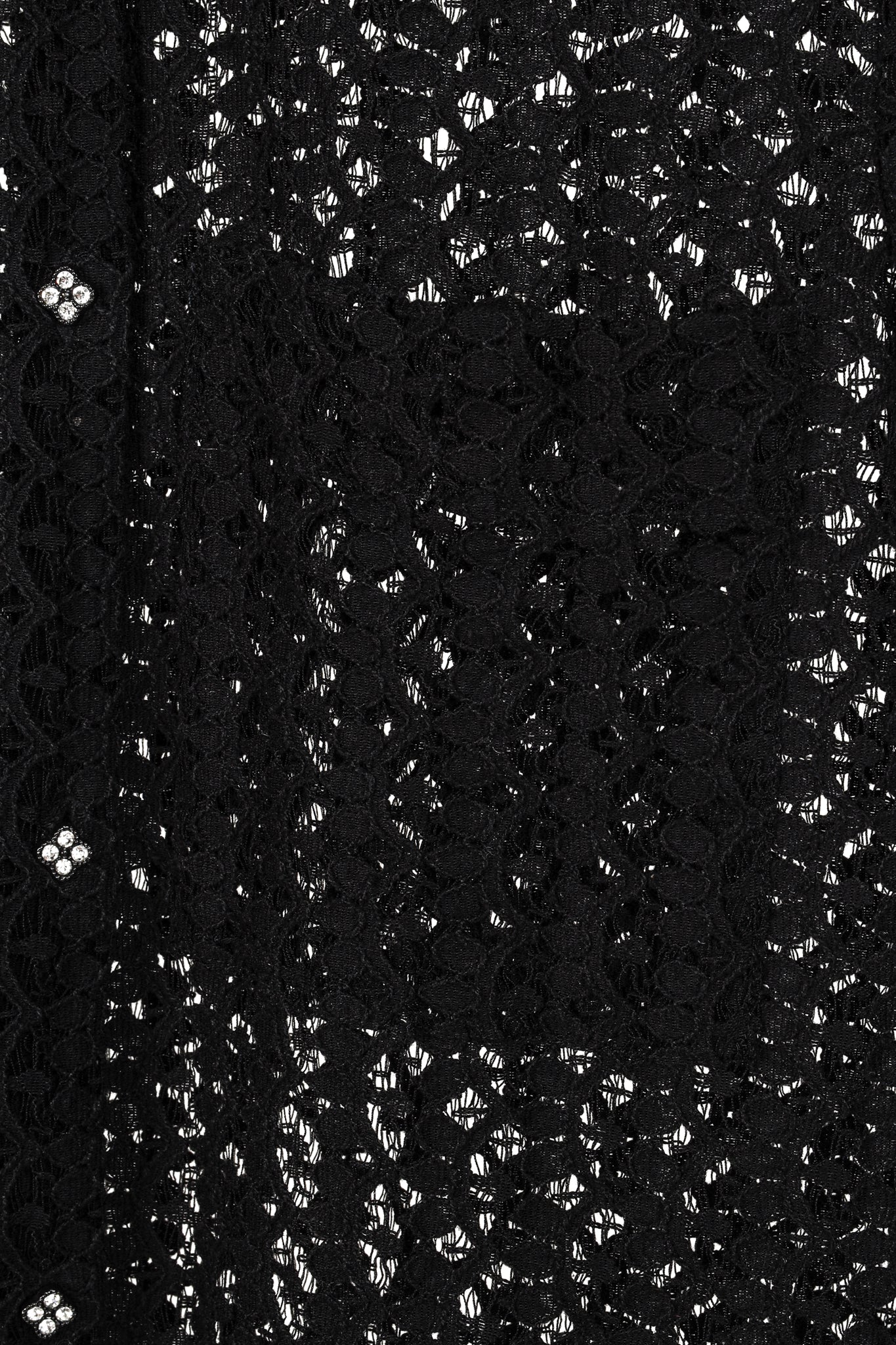 The Kooples Black Lace Crystal-Button-Up Shirt