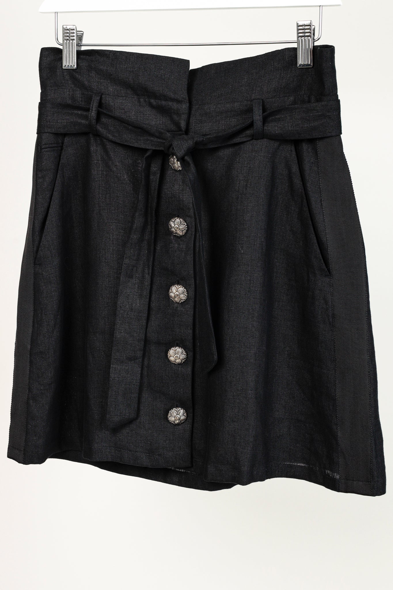 The Kooples Linen Button Down Skirt