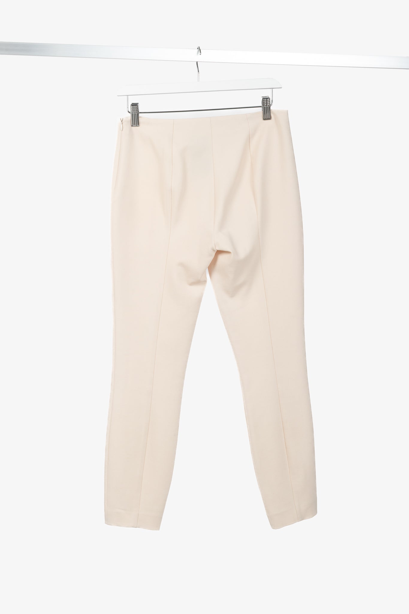 The Row Nude Wool-Twill Topstitched Ankle-Length Pants