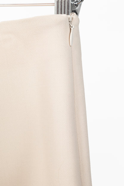 The Row Nude Wool-Twill Topstitched Ankle-Length Pants