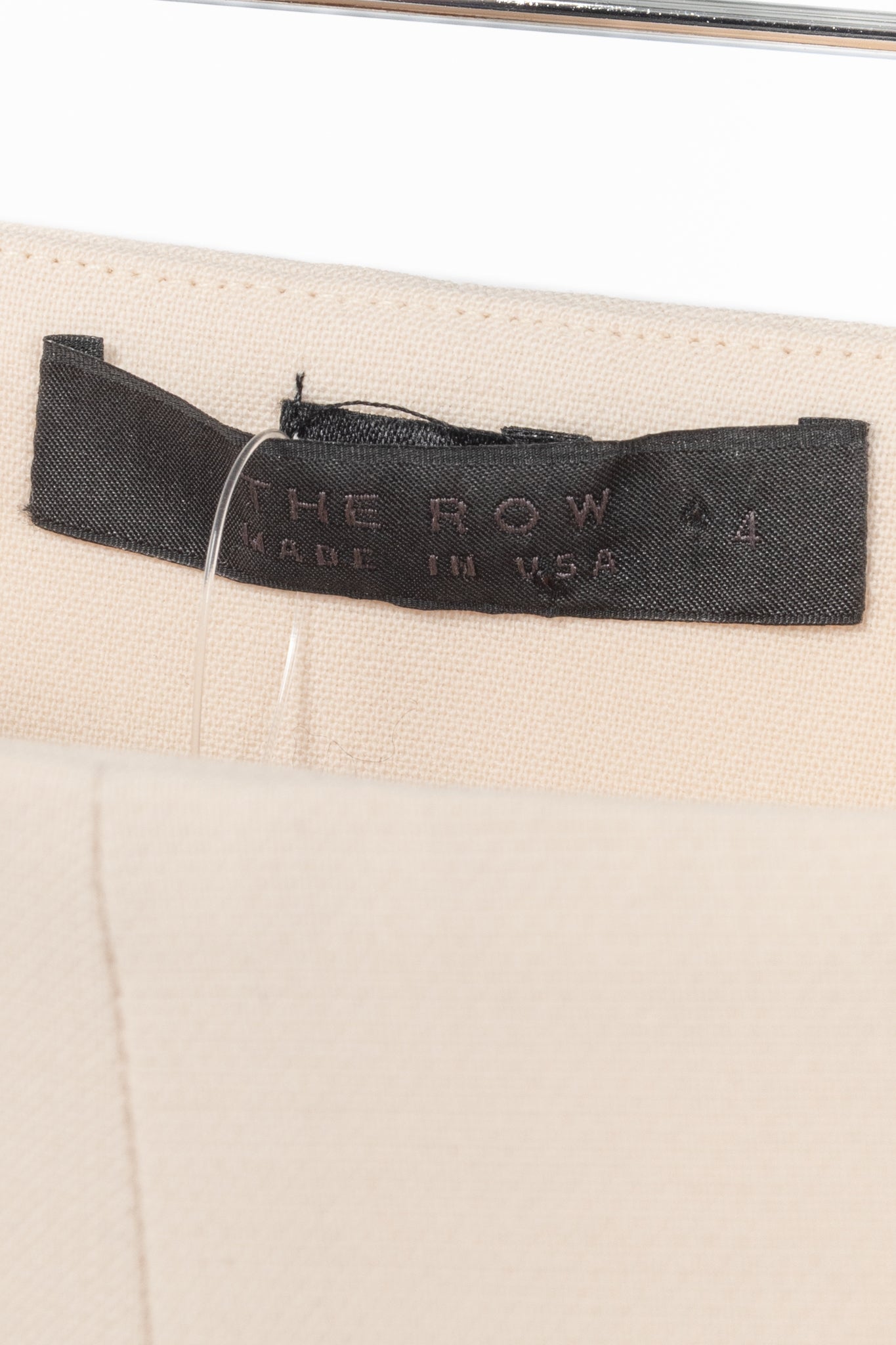 The Row Nude Wool-Twill Topstitched Ankle-Length Pants