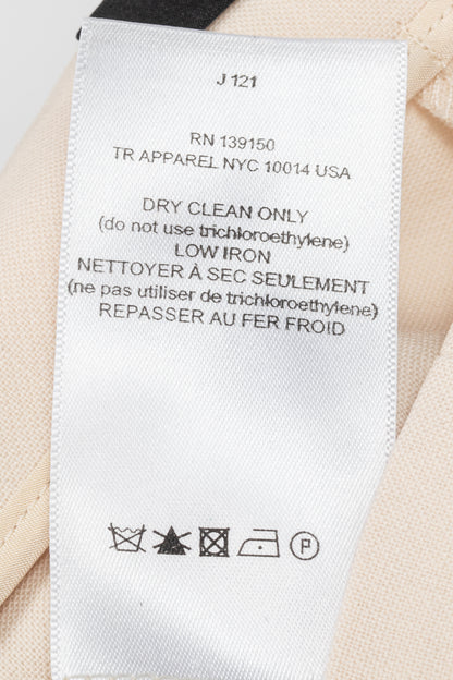 The Row Nude Wool-Twill Topstitched Ankle-Length Pants