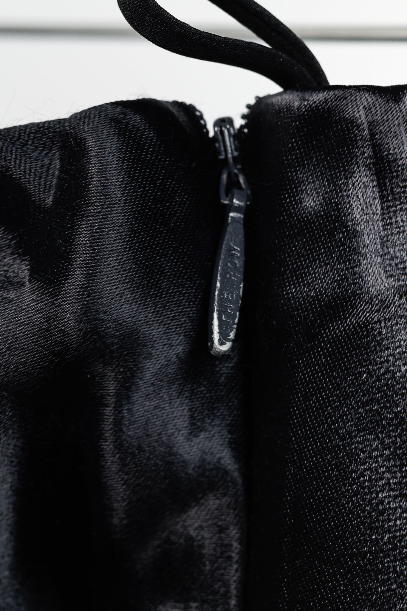 The Row Medela Black Viscose-Satin A-Line Midi Skirt