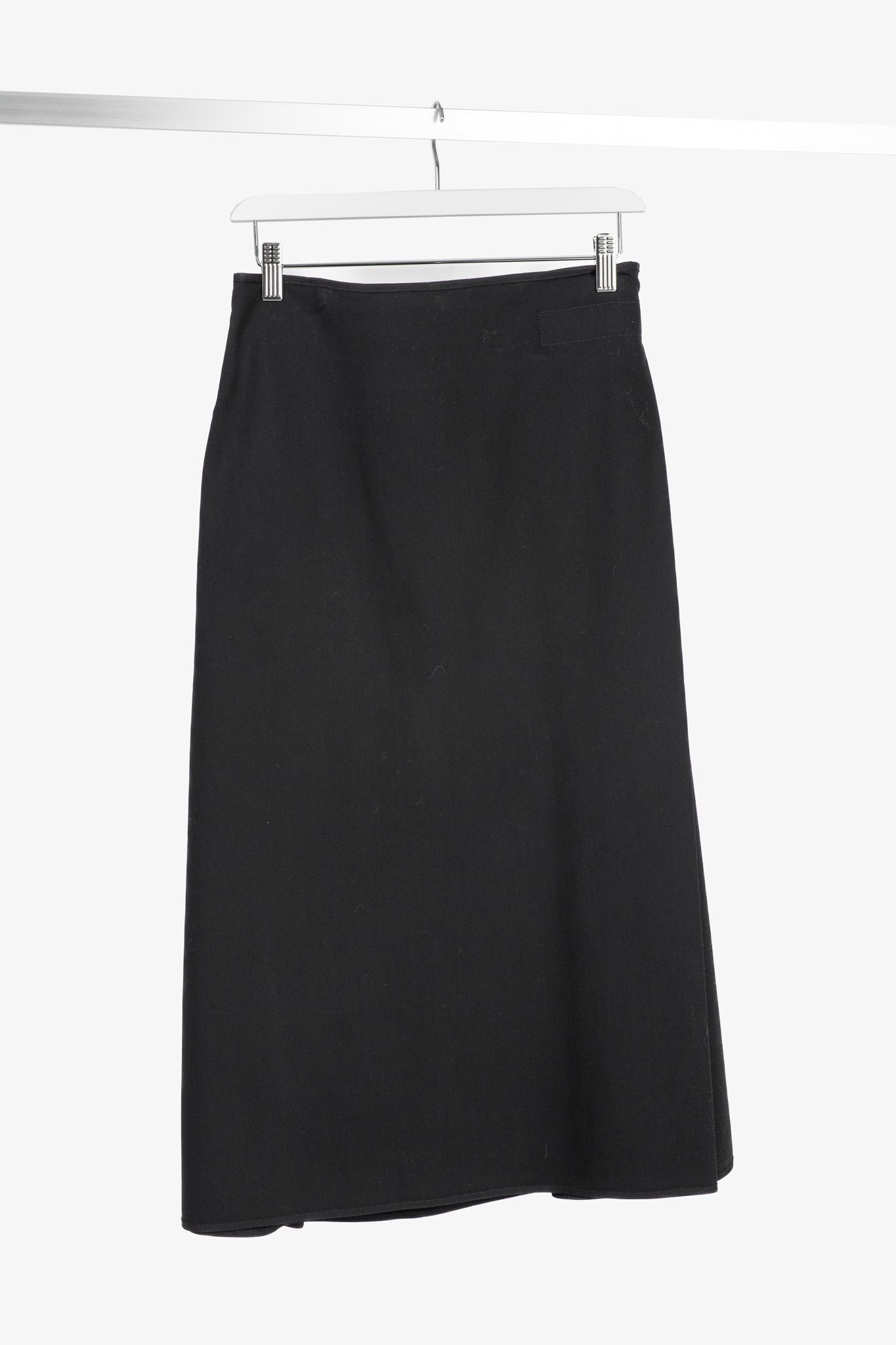 The Row Harna Black Belted A-Line Wrap Midi Skirt