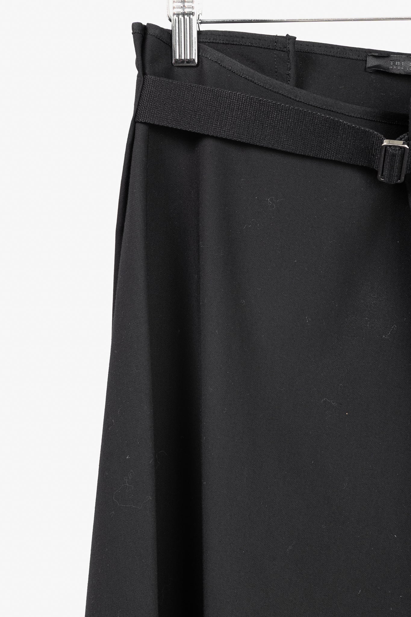 The Row Harna Black Belted A-Line Wrap Midi Skirt