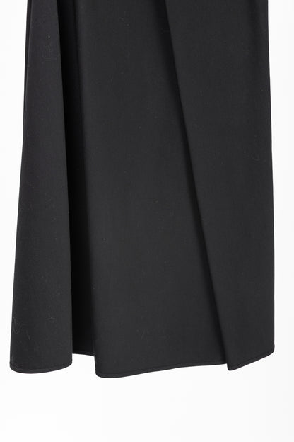 The Row Harna Black Belted A-Line Wrap Midi Skirt