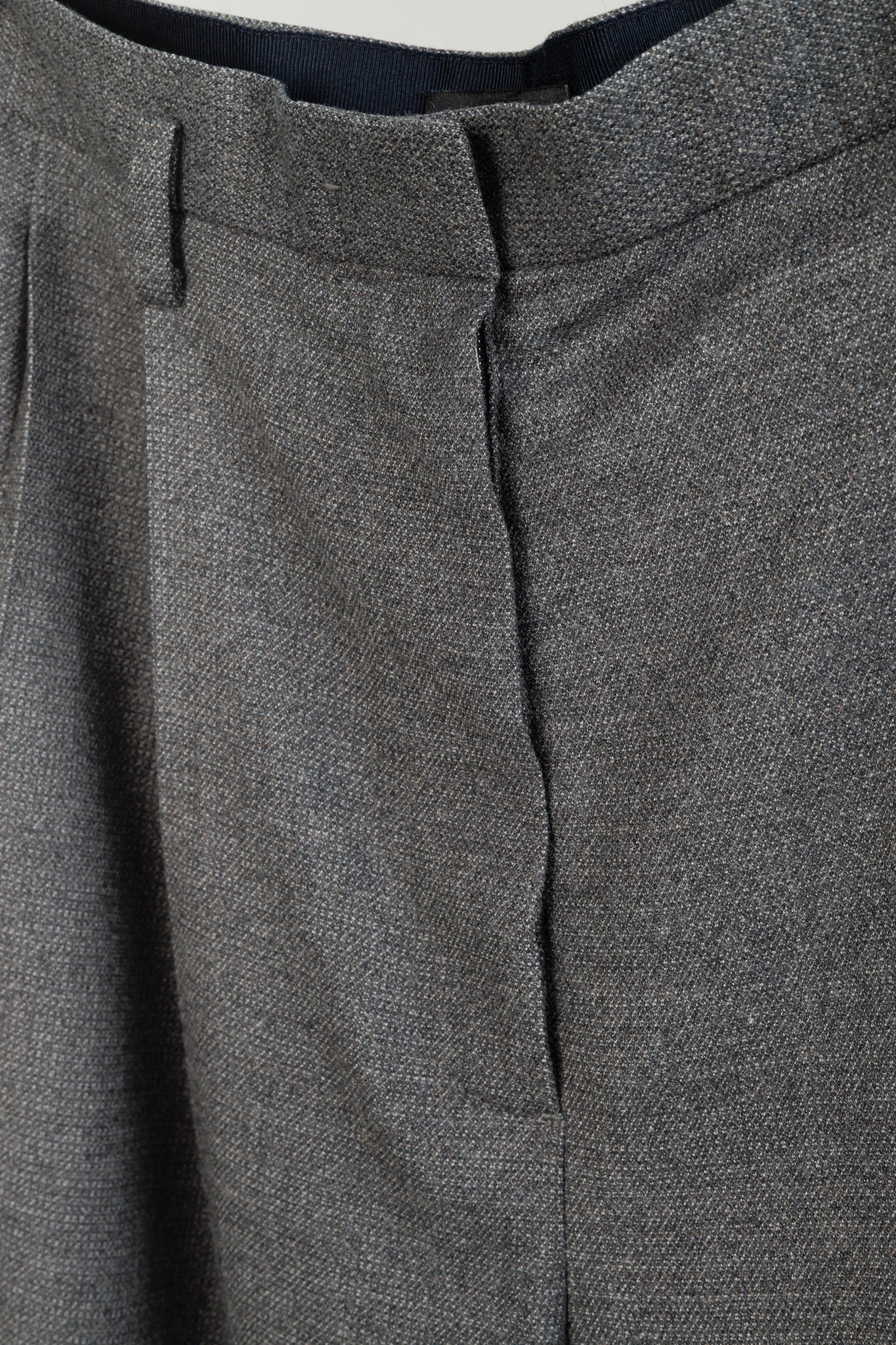 The Row Grey Wide Leg Pleated Trouser Pants