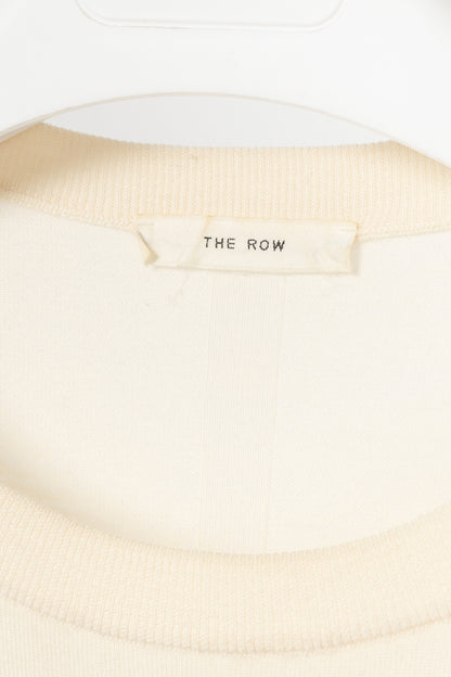 The Row Darcia Ivory Wool-Blend Short-Sleeve T-Shirt