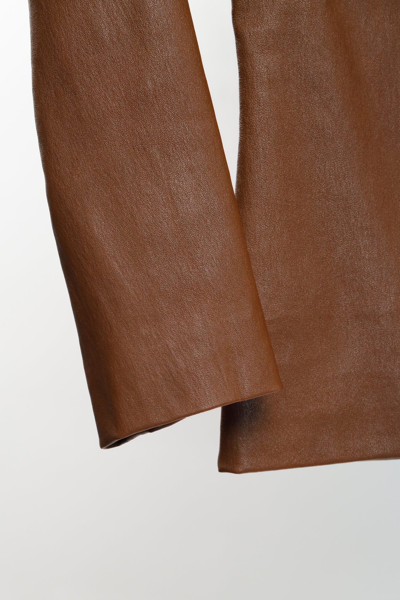 The Row Brown Leather Top