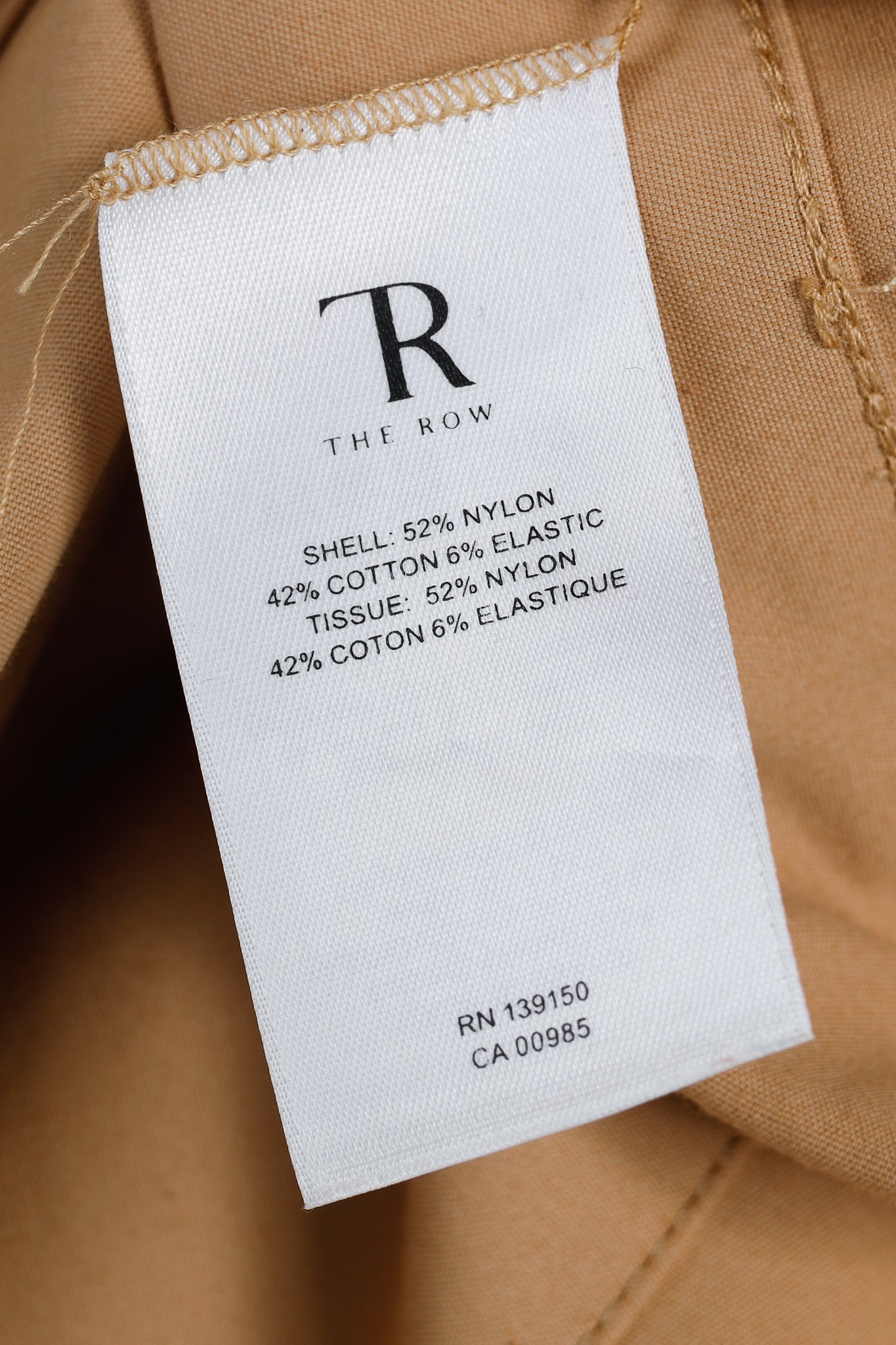 The Row Camel Pull-On Stretch Trousers