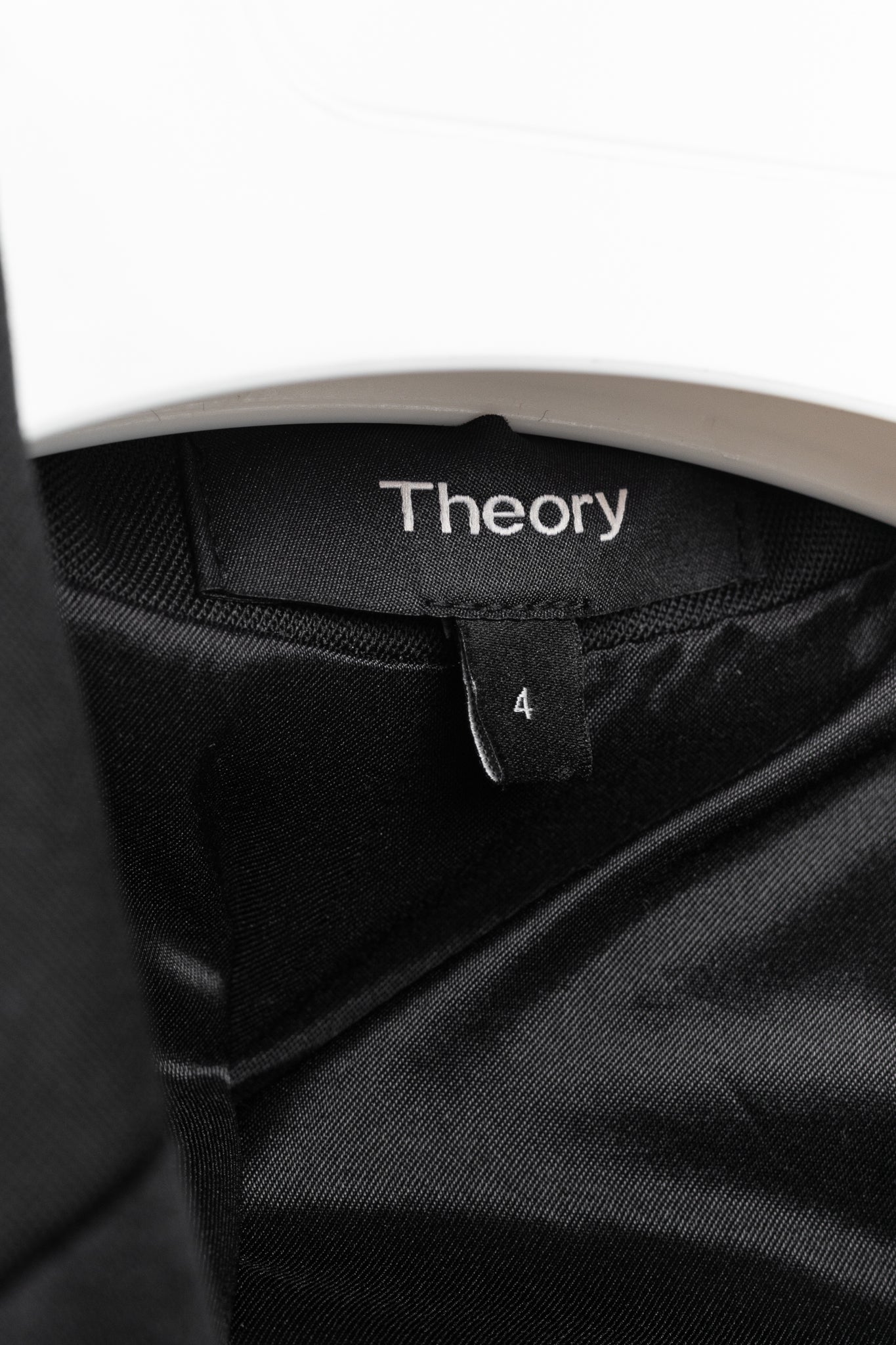 Theory Black Double-Breasted Satin-Trim Wool Tux Jacket
