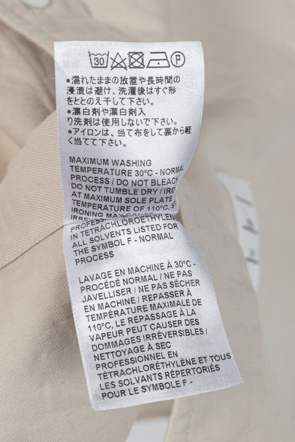 Thom Browne AW/23 Beige Cotton Flannel Back-Stripe Shirt